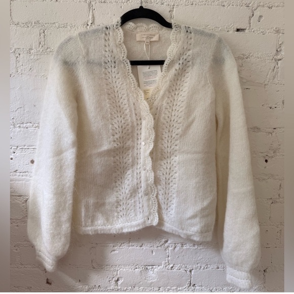 Sezane Sweaters - Sezane Ivory angelie cardigan NWT